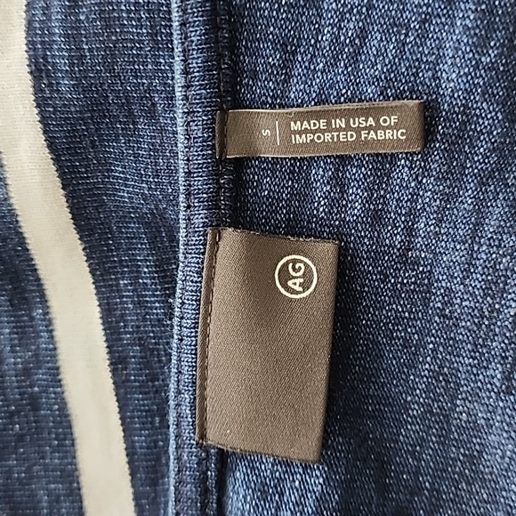 (S) Adriano Goldschmied Stripled Natical Cottagecore 100% Cotton Cropped - Picture 3 of 9